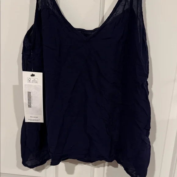 Elegant Navy Blue Women's Top - Picture 2 of 4